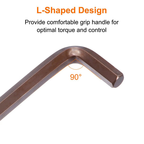 Ball End Hex Key Wrench 17mm Long Arm L Shape S2 Steel Red Pro Grade Must Have Metric Wrench For Home Repair Heavy Duty Tool With Short And Long Arm For Tight Spaces Rust Resistant And Ultra Durable, 90° L-shaped design