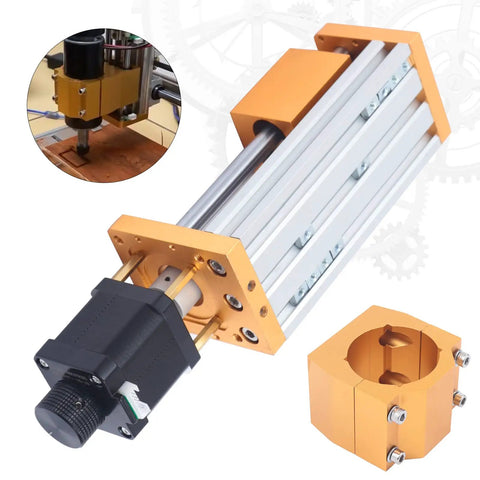 Beefed Up Metal CNC Z Axis Stroke 85mm Sliding Table With Ball Screw Linear Slide Stage, motor and mounting bracket