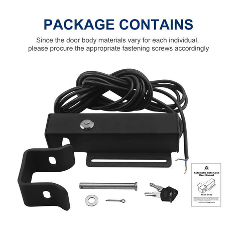 Universal Automatic Electric Gate Lock System For 12 24V Swing Gates Works With Mighty Mule Jujiang Topens CO Z Gyxel And More Auto Lock Unlock Safe Security Gate Opener Accessory components