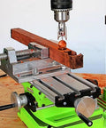 Versatile Miniature Metal Lathe Machine With Integrated Table Bench Vise And Drill Milling Cross Positioning Tool for wood precision work.