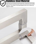 Close-up of Push Pull Barn Door Handle Set With Install Tools Heavy Duty Sliding Hardware for Kitchen Shower Living Room White