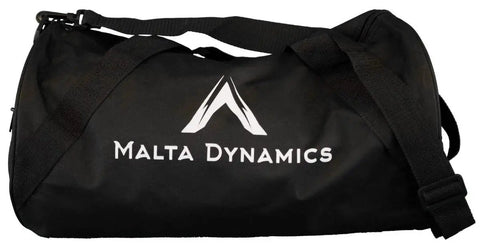 No Sweat 50 Foot Vertical Lifeline Rig With Ansi Certified Fall Arrest Harness And Industrial Grade Roof Anchor For Hardcore Crews Wanting Solid Daily Protection - black duffle bag with Malta Dynamics logo.