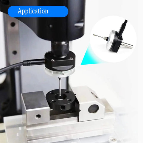 3D Edge Finder Touch Probe for CNC Machines and DIY Routers with 6mm Shank and 2.0mm Tungsten Ball Tip, installed on CNC