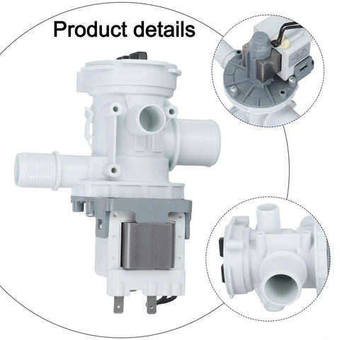 Heavy Duty Drain Pump With Motor PX-2-35 For Maytag Washing Machine WF-R1065S R1053 C863 C963 R853 detailed view of components and connections.