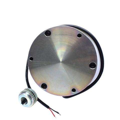 Round DC24V 25W electromagnetic brake unit with metal faceplate and wiring for forklift pallet truck
