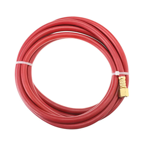 Pro Grade hose from Five Piece Air Acetylene Welding Kit With Swirl Torch, CGA 200 Acetylene Regulator, Boss Level Gauges