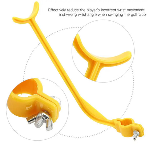 Two Pack Golf Swing Trainer And Alignment Aid For Wrist Control And Posture Correction, Easy Install Swing Corrector Tool, Yellow