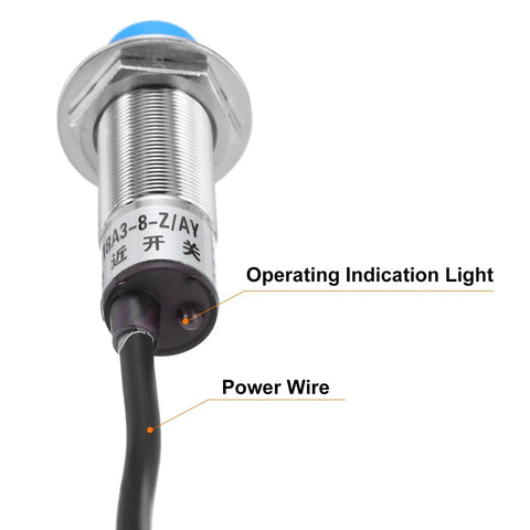 Inductive Proximity Sensor Switch M18 8mm Sensing Distance Workhorse Normally Closed PNP DC 6-36V LJ18A3-8-ZAY with indication light
