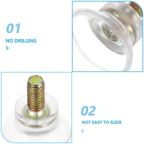 No Tools Needed Screw On Furniture Glides With Strong Suction Cups For Wooden Chairs And Other Furniture Protect Floors In Home And Office Use Easy Install No Drill Required, close-up of glide with metal thread