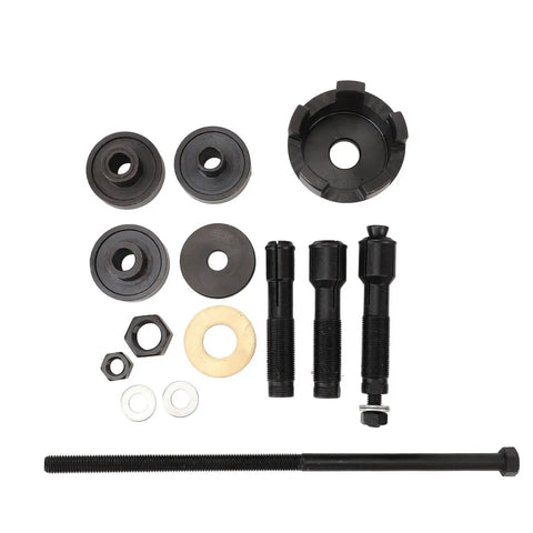 Hardcore 14 Piece Motorcycle Wheel Bearing Puller Tool Kit Built For Swapping 0 75 Inch 1 Inch And 25 Mm Bearings Efficiently Garage Maintenance Without Hassle Comes With A Durable Carrying Case, black metal parts