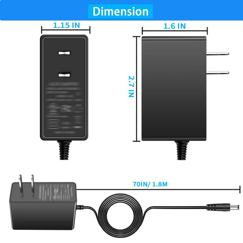 6V 2A Power Supply Cord For Elliptical Machines 1.8m Cable DC 5.5x2.5mm Port Compatible 6V Chargers For Ellipticals
