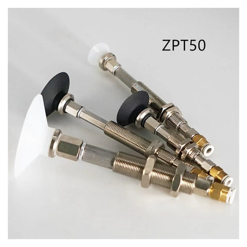 Versatile Industrial Vacuum Sucker Pad ZPT50CNK And ZPT50CSK Manipulator Suction Nozzle with durable black NBR and white silicone pads.