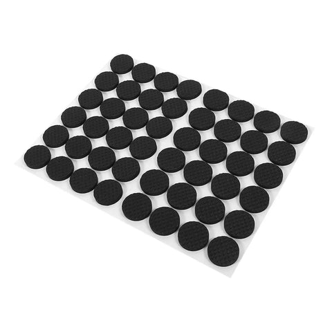 48 Pack Self Adhesive Rubber Pads For Furniture Tables Chairs And Appliances Durable Floor Protectors shown on a sheet