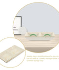Slick Ceramic Jewelry Tray Featuring A Double Grid Ring Holder And Classy Gold Trim Trinket Dish For Your Nightstand Vibe And Staple Small Daily Organizer in a modern setting.