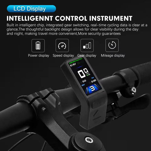 Ebike LCD Display Mini Meter Control Panel KT TF04 TFT Cycling Tachometer Bike Computer for handlebar setup