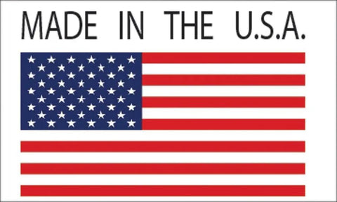 Patriotic USA Flag Sticker Pack Six White 1x2 Inch Decals For Hard Hats Biker Helmets Tool Boxes And Work Gear Made In USA Durable Vinyl Easy Peel And Stick Great Gift For Any Crew Everyday Use showing American flag design.