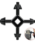 4 In 1 Drill Chuck Key Wrench Set For Drill Press And Power Tools Fits One Quarter Inch Three Eighths Inch And One Half Inch Chucks Black Finish