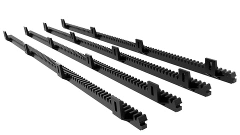 Heavy Duty Reinforced Nylon Gear Rack Kit Built Tough For Sliding Gate Openers 4 Piece Pack With Mounting Hardware