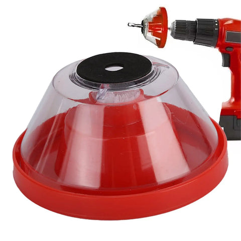 Red Drill Dust Cover And Electric Hammer Debris Guard For Power Tools with clear shield for dust collection