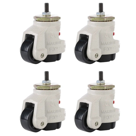 Heavy Hauling M8 Leveling Caster Wheels With Quick Set Adjustable Stem for smooth gear mobility, 4 pack.