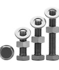 5 Piece TA2 Titanium Outside Hex Screw Nut And Flat Washer Combo Kit For Fasteners M3X20mm Ultra Lightweight Corrosion Resistant Hardware Set For Automotive Aerospace DIY Projects