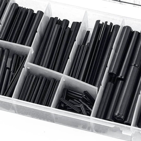 Slotted Spring Dowel Pin Assortment Kit 450 Pieces With Plastic Storage Case for automotive mechanical workshop repairs