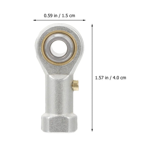 4Pc Garage Ready Threaded Rod End Bearings Equipped With Female Fish Eye Ball Joint Interface For Ironclad Industrial Power Transmission and Mechanical Linkage Systems, showing a detailed side view.