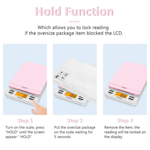 Rock Solid Digital Postal Scale For Heavy Duty Package Shipping And Dead On Precise Mail Weighing Up To 86 Pounds With Point One Oz Readout in use with oversized item.