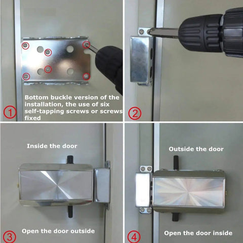 Installation of Smart Wireless Electronic Deadbolt Lock With Keyless Entry No Keys Needed, stainless steel, door security setup
