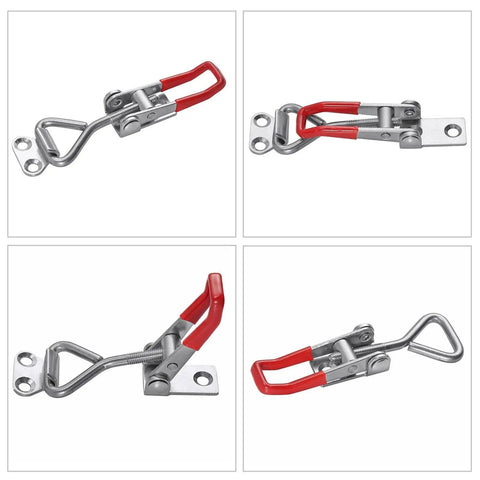 Heavy Duty Toggle Latches With Adjustable Over Center Clamp Rust Resistant Metal Fasteners Secure Replacement Hardware For Cabinet Doors Drawers Boxes Freezers And Boats Easy Install And Tight Closure