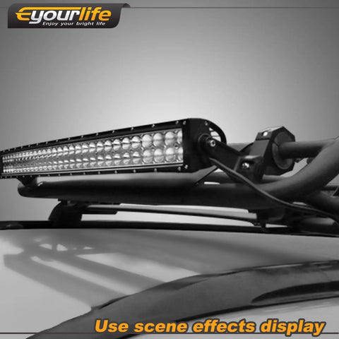 Side Mount Light Bar Brackets For LED Light Bars And Driving Lights Wide Fit Rugged AntiVibration Pads Included Off Road Truck UTV Roof Ditch Light Hardware 2Pack