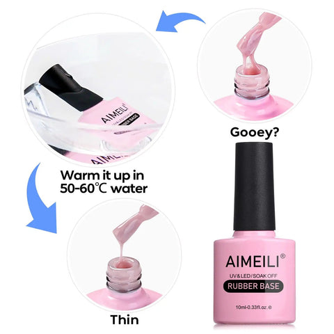 HEMA Free All In One Rubber Base Gel And No Wipe Top Coat Kit Set Soak Off UV LED Clear Gel Nail Polish 10ml bottle