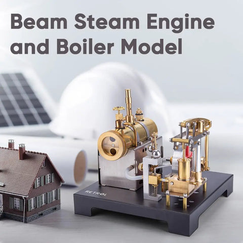 Do It Yourself Steam Beam Engine Model That Runs Full Metal Boiler Kit With Centrifugal Flyball Governor Educational