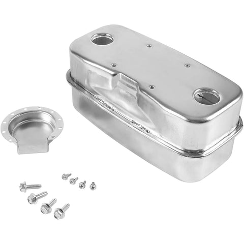 Dual Inlet Exhaust Muffler 951-0616B 751-0616B Replacement For Riding Mowers And Lawn Tractors with screws and deflector