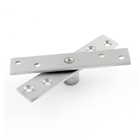 Heavy Duty 360 Degree Cabinet Pivot Hinge Smooth Spinning 304 Stainless Steel Secret Door Fixture Easy Peasy Diy Mount Built Tough No Sweat Installation Reliable Cupboard Hardware Set Size One Hundred Millimeters close-up view showing hinge design and mounting holes