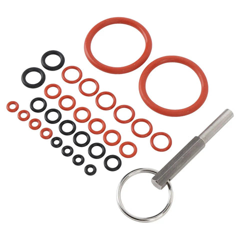 Legit 30 Piece Silicone Seal Ring Kit For Coffee Machine Repair And Espresso Work Includes Free Gasket Tool To Stop Leaks Fast Fits Home Barista Gear Commercial Brew Systems Ensures Watertight Performance So You Get That Smooth Cup Each Day.