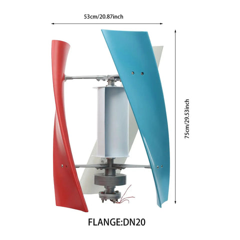 Rugged 100W Vertical Wind Turbine Generator Kit For Boats Cabins And Terraces 12V And 24V Operation Three Blade Durable