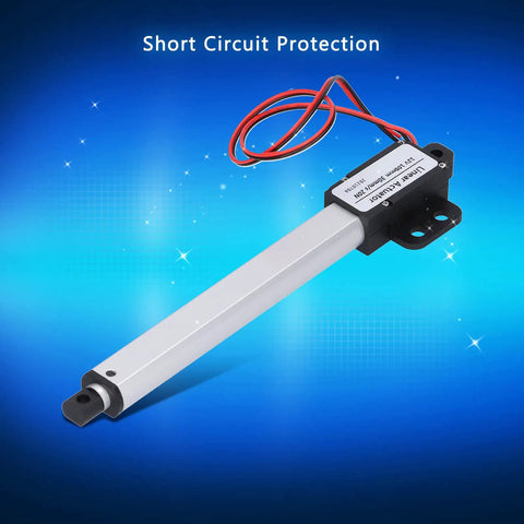 Mini 4 Inch Stroke Linear Actuator 20N 12V DC Travel Speed 30 Millimeters Per Second Aluminum Tube Limit Switch Compact Micro Motor