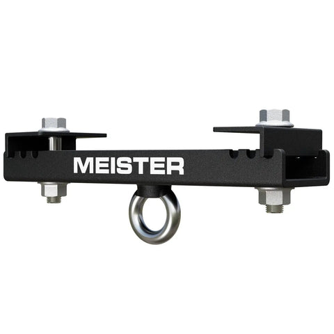 Super Duty Adjustable Beam Clamp Hanger Mount For Boxing Mma Heavy Bag Suspension Training Straps And Ceiling Fixtures Black finish with steel ring.