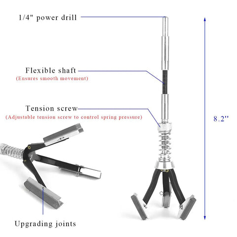 Engine Cylinder Hone Tool For Honing Holes 1 To 2 And A Half Inch Diameter with tension screw and flexible shaft