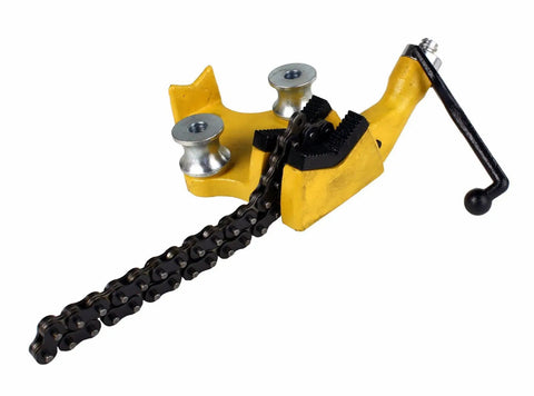 BC 510 6 Inch Bench Chain Pipe Vise for Mounting on Truck Bumper or Workbench, 5 Inch Body, 6 Inch Chain, Cast-Iron Base