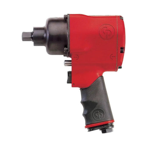 Heavy Gauge Air Impact Wrench Three Quarter Inch Drive 627 Ft Lb Torque Aluminum Housing Oil Bath Clutch Sure Grip Rubber Handle