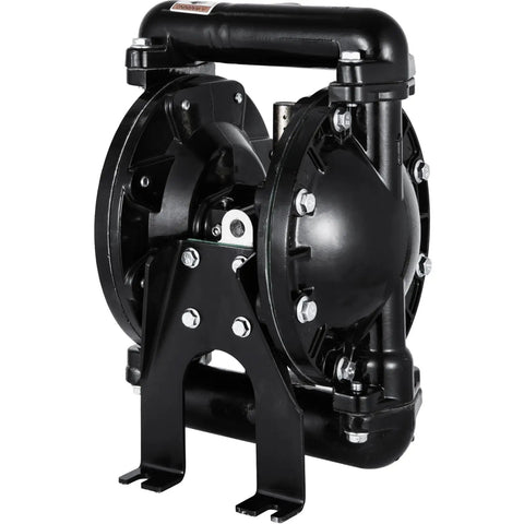 Heavy Duty Air Operated Double Diaphragm Pump With One Inch Inlet And Outlet aluminum body with nitrile diaphragms and metal bracket.