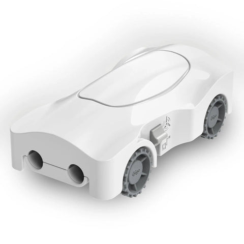 White plastic car component of Wind Power V5.0 STEM Experiment Kit Build a 3ft Tall Wind Turbine and Dive Into Clean Renewable Energy Indoors or Outdoors With Hands On Projects For Ages 8 and Up