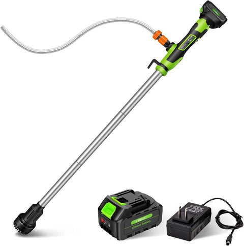 Beast Cordless Stick Water Transfer Pump 21V Battery 13,800 RPM 720 GPH Flow 33 Ft Head 3/4 Inch Outlet with charger and battery
