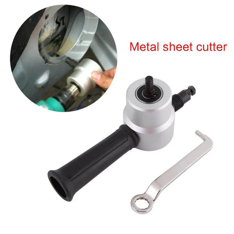 Double Head Sheet Metal Nibbler Cutting Tool Kit Electric Power Drill Attachment for Straight and Curved Lines and DIY Projects