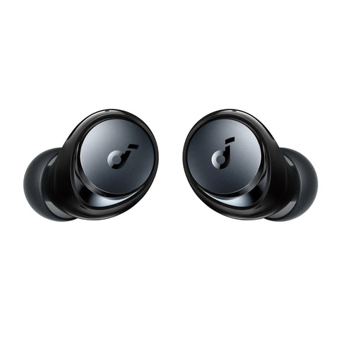 Space A40 Adaptive Active Noise Cancelling Wireless Earbuds With Up To 98 Percent Noise Reduction, earbuds close-up