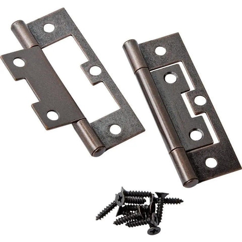 Sleek Statuary Bronze Finial Tip Hinges For Cabinets featuring zero mortise design with hardware screws for easy installation.
