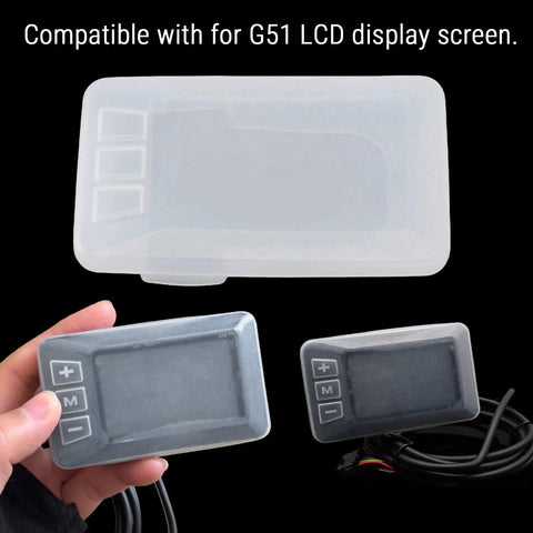 Electric Bike LCD Display Cover For G51 Panel Silicone Protective Case Waterproof And Dustproof Monitor Shield shown in use