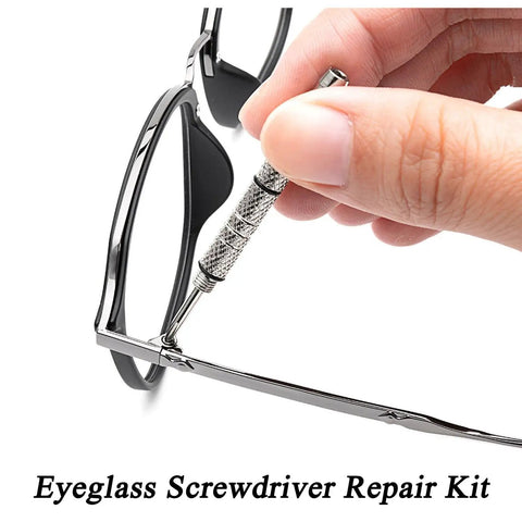 Two Pack Handy Mini Eyeglasses Screwdriver Set 4 In 1 Repair Tool used on glasses hinge